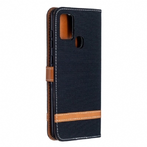 Cover voor Samsung Galaxy A21s Stoffen Bekleding