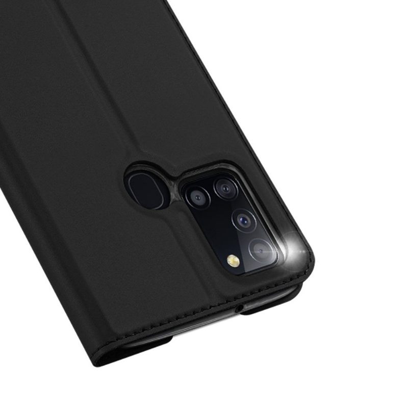Flip Case voor Samsung Galaxy A21s Satijnen Coating