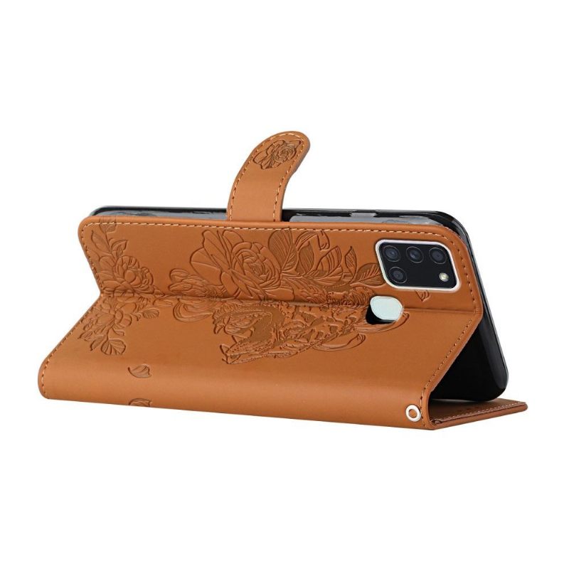 Flip Case voor Samsung Galaxy A21s Tijgerontwerp