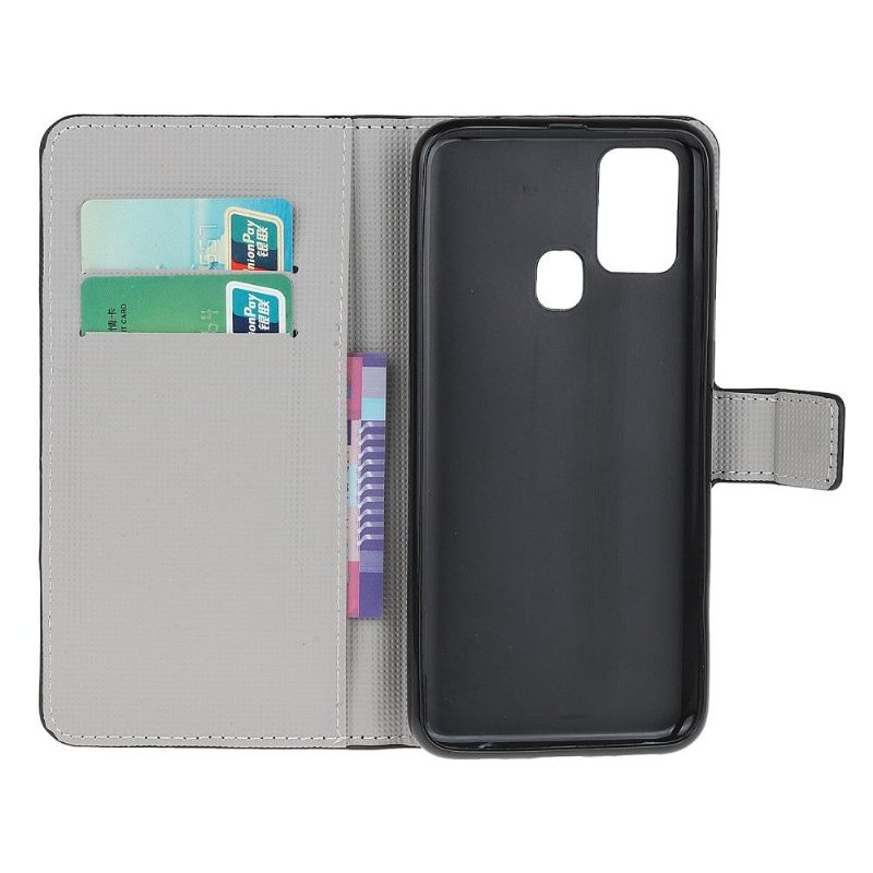 Folio-hoesje voor Samsung Galaxy A21s Anti-fall Vintage Engelse Vlag