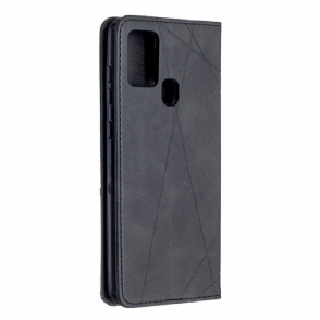 Folio-hoesje voor Samsung Galaxy A21s Célinia Style Lederen Kaarthouder
