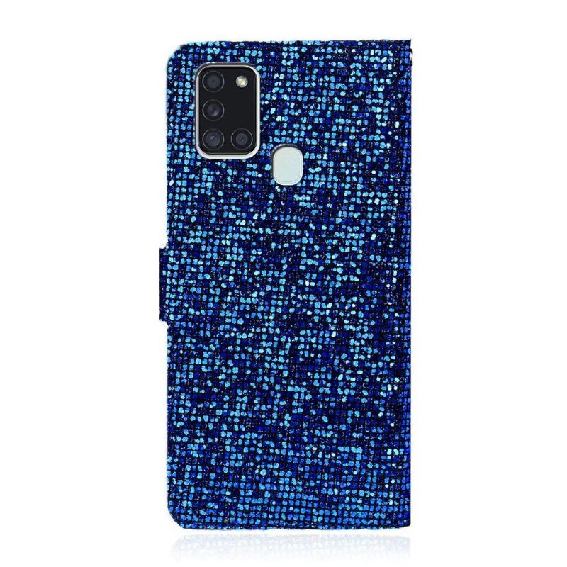 Folio-hoesje voor Samsung Galaxy A21s Glitterkaarthouder