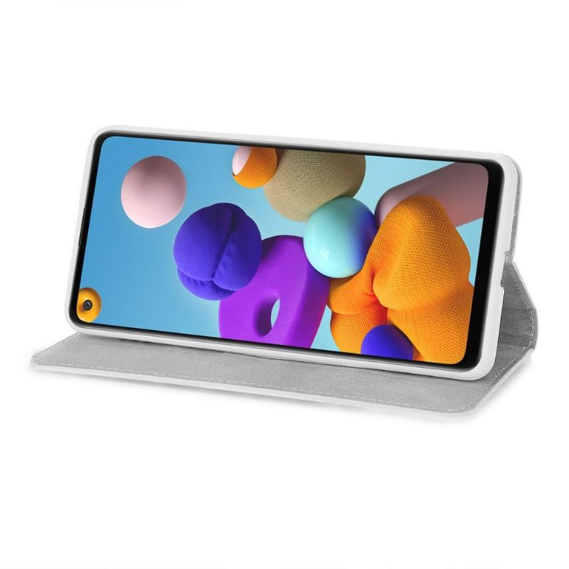 Folio-hoesje voor Samsung Galaxy A21s Glitterkaarthouder
