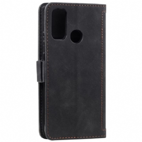 Folio-hoesje voor Samsung Galaxy A21s Met Ketting Vintage Kaarthouder