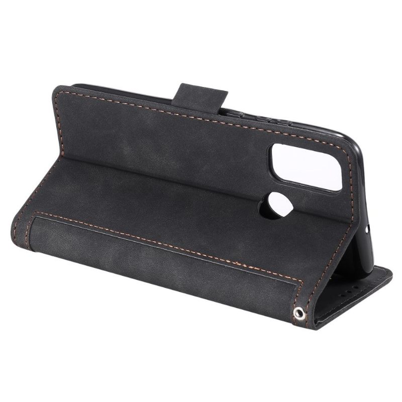 Folio-hoesje voor Samsung Galaxy A21s Met Ketting Vintage Kaarthouder