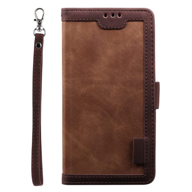Folio-hoesje voor Samsung Galaxy A21s Met Ketting Vintage Kaarthouder