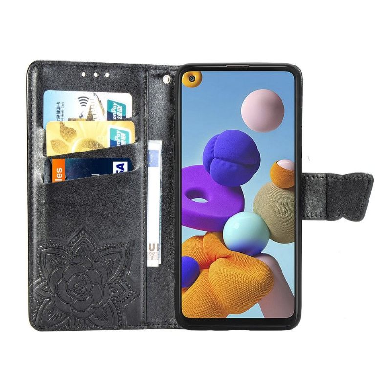 Folio-hoesje voor Samsung Galaxy A21s Reliëfvlinder