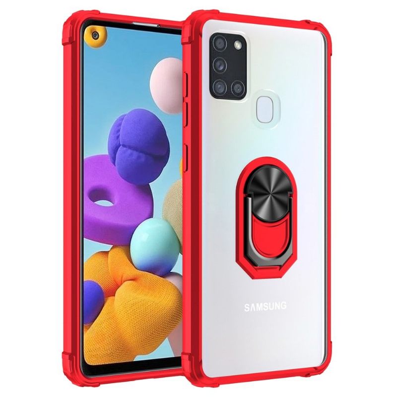 Hoesje voor Samsung Galaxy A21s Anti-fall Bescherming Hoesje Schokbestendig Met Ring