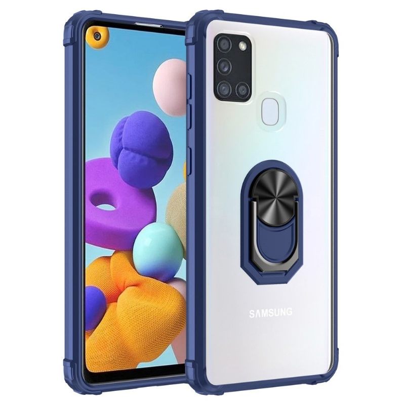 Hoesje voor Samsung Galaxy A21s Anti-fall Bescherming Hoesje Schokbestendig Met Ring