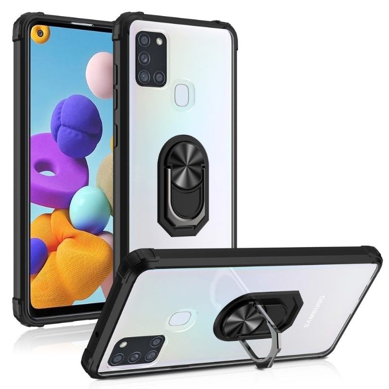 Hoesje voor Samsung Galaxy A21s Anti-fall Bescherming Hoesje Schokbestendig Met Ring