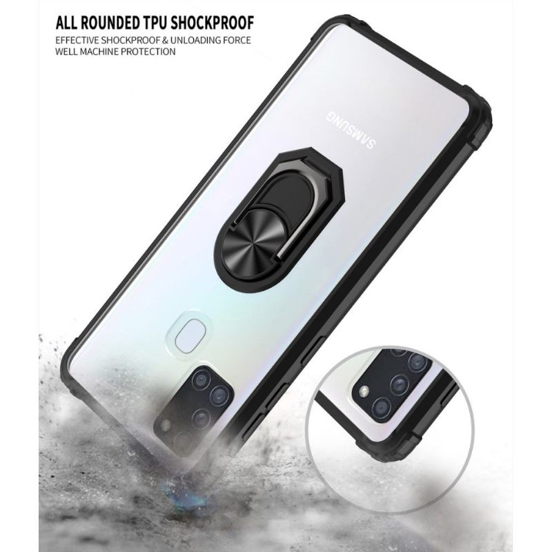 Hoesje voor Samsung Galaxy A21s Anti-fall Bescherming Hoesje Schokbestendig Met Ring