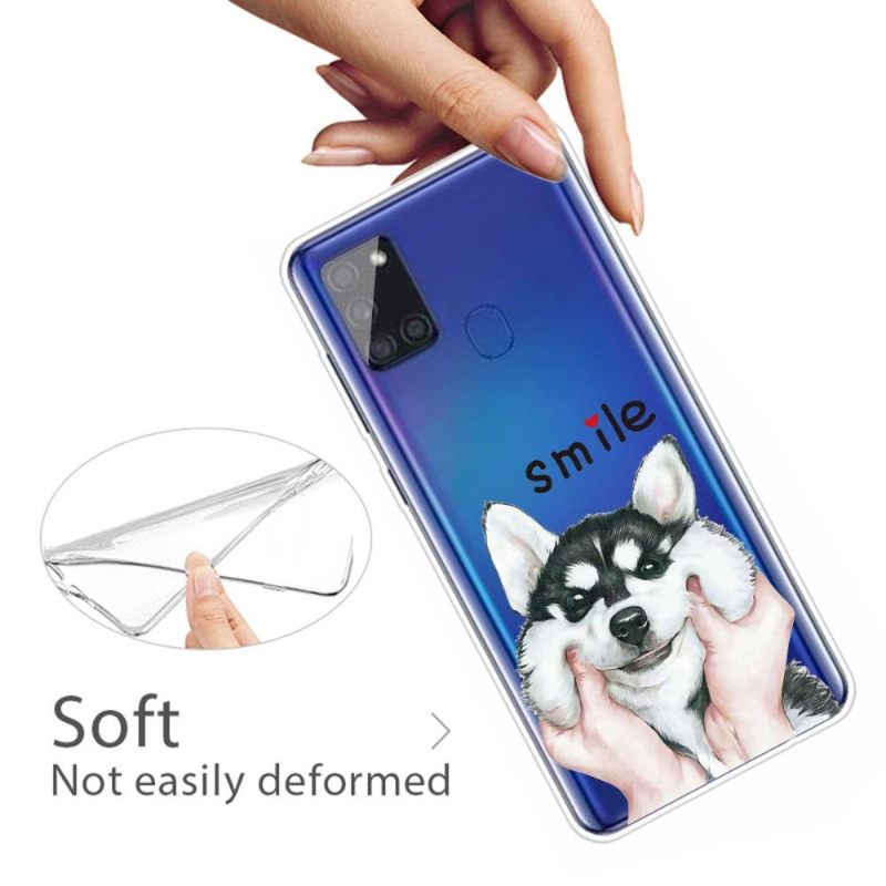 Hoesje voor Samsung Galaxy A21s Glimlach Hond