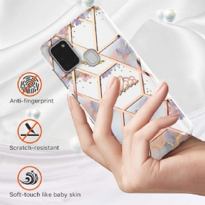 Hoesje voor Samsung Galaxy A21s Marmer En Kroon