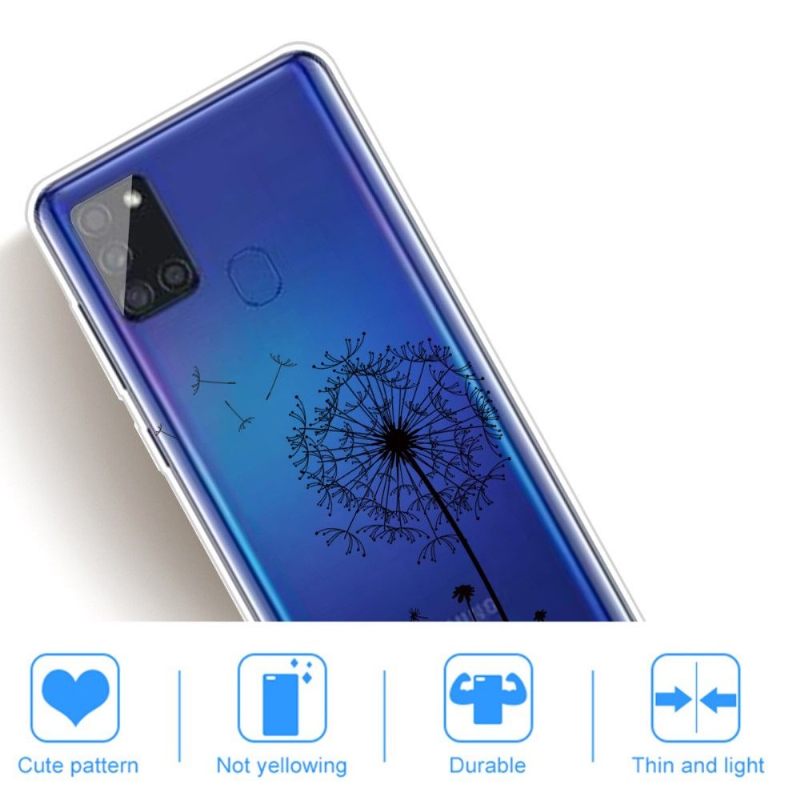 Hoesje voor Samsung Galaxy A21s Paar En Paardebloemen