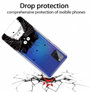 Hoesje voor Samsung Galaxy A21s Zwart-witte Katten