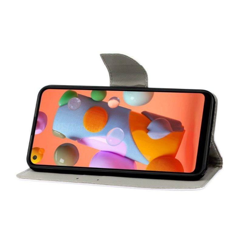 Leren Hoesje voor Samsung Galaxy A21s Bescherming Mandala Caleidoscoop