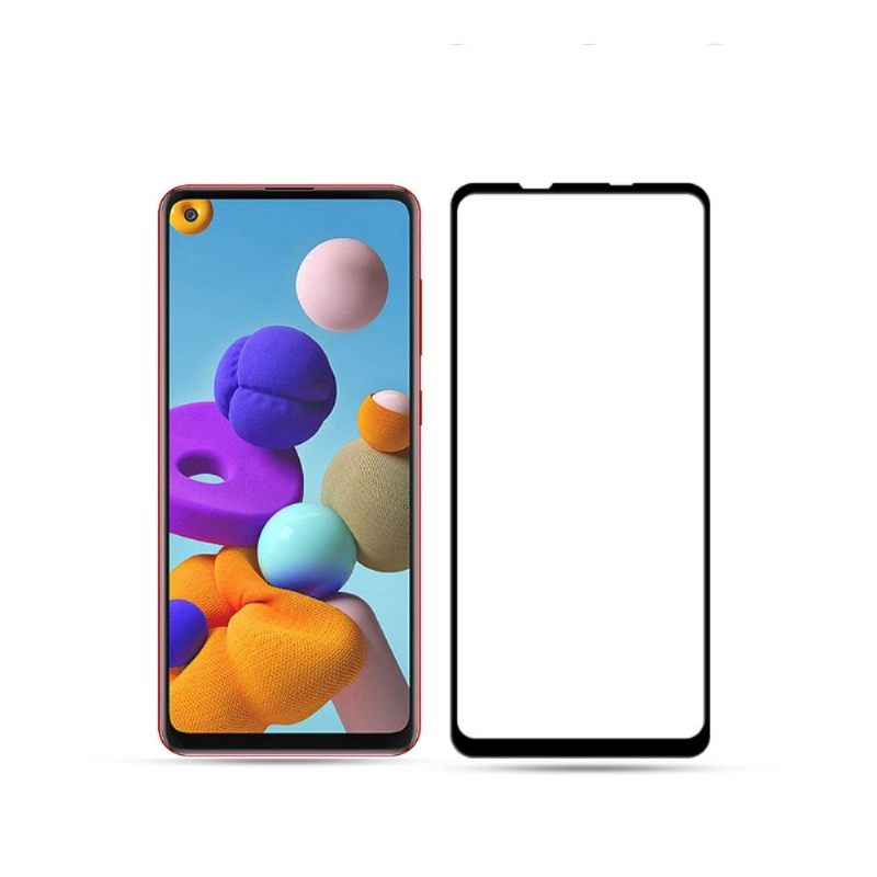 Samsung Galaxy A21S Schermbeschermer Van Gehard Glas Op Ware Grootte
