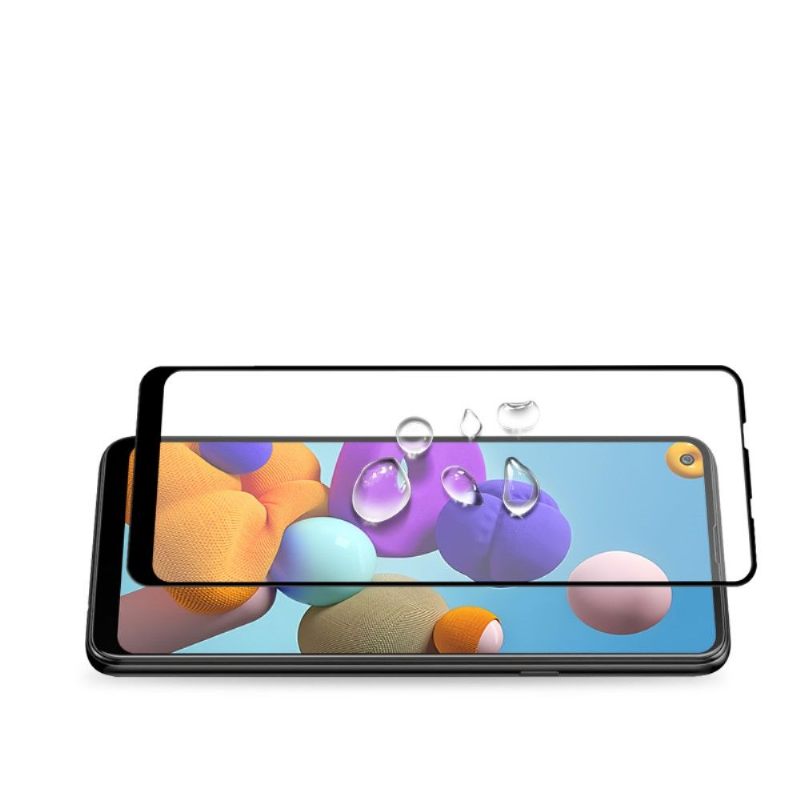 Samsung Galaxy A21S Schermbeschermer Van Gehard Glas Op Ware Grootte