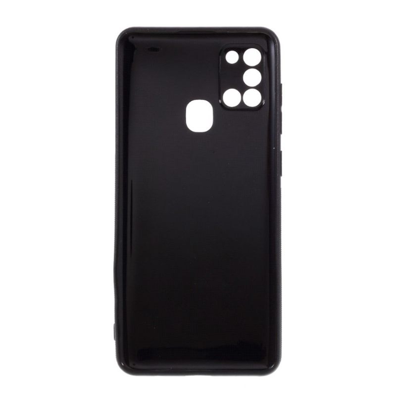 Telefoonhoesje voor Samsung Galaxy A21s Bescherming Koolstofvezel-look