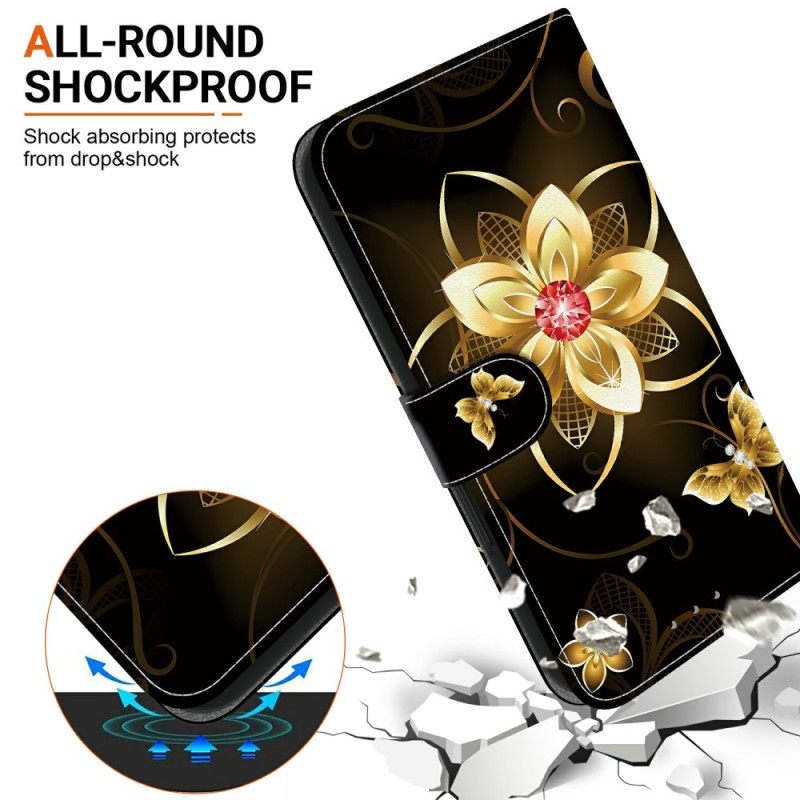 Bescherming Hoesje Samsung Galaxy S26 Gouden Bloem
