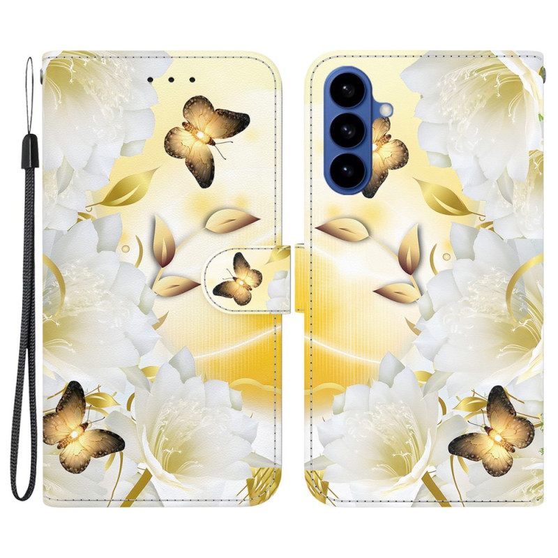 Bescherming Hoesje Samsung Galaxy S26 Gouden Vlinders En Bloemen