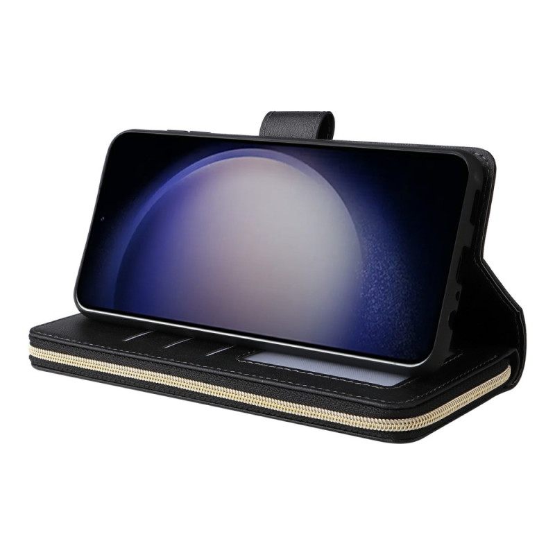 Flip Case Leren Samsung Galaxy S26 Portemonnee Met Ritssluiting