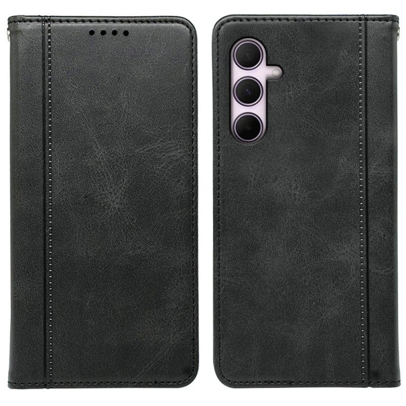 Folio-hoesje Samsung Galaxy S26 Telefoonhoesje Afwerking Met Leerlook