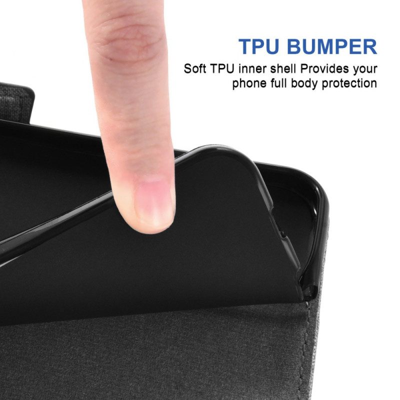 Folio-hoesje Samsung Galaxy S26 Telefoonhoesje Met Denimtextuur En Draaibare Kaarthouder