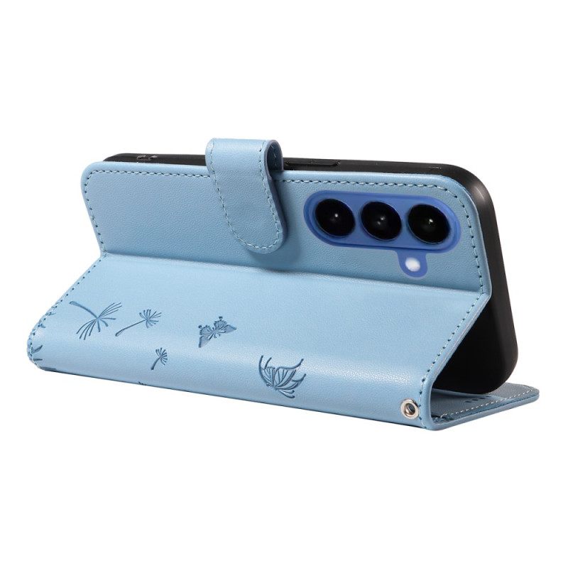 Folio-hoesje Samsung Galaxy S26 Telefoonhoesje Paardenbloembandje