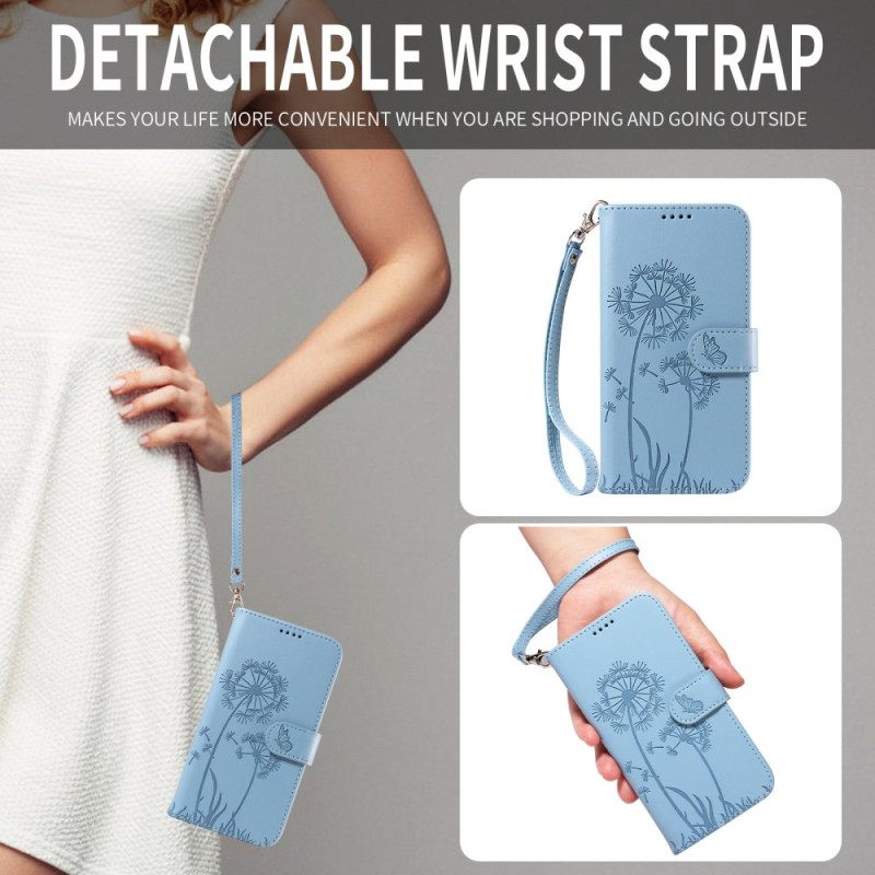 Folio-hoesje Samsung Galaxy S26 Telefoonhoesje Paardenbloembandje