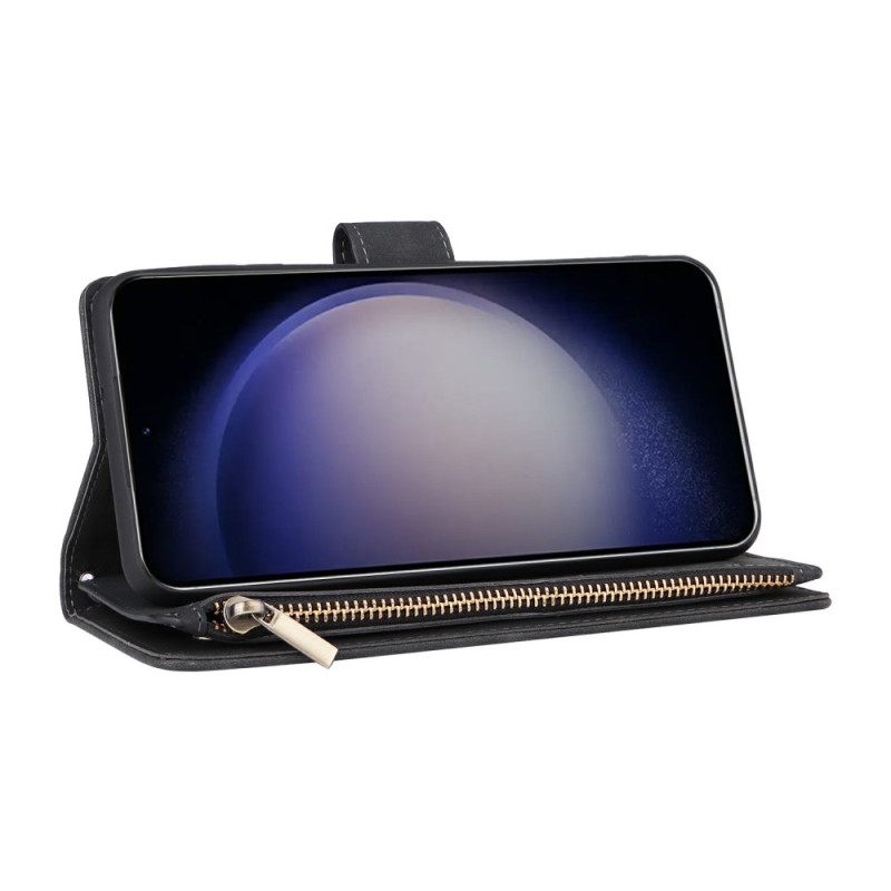 Folio-hoesje Samsung Galaxy S26 Telefoonhoesje Portemonnee Met Ritssluiting In Suède-effect