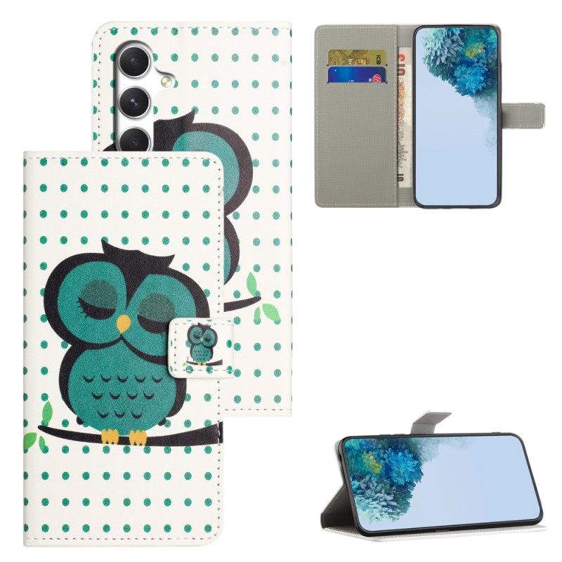 Folio-hoesje Samsung Galaxy S26 Telefoonhoesje Slapende Uil