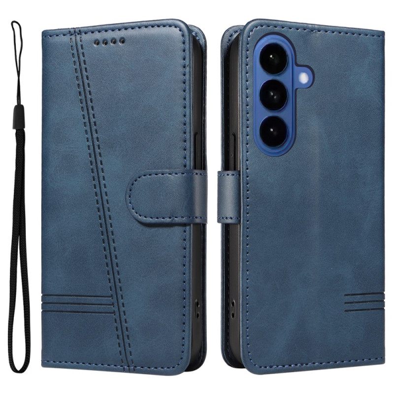 Folio-hoesje Samsung Galaxy S26 Telefoonhoesje T-design Lijnen