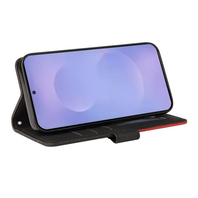 Folio-hoesje Samsung Galaxy S26 Telefoonhoesje Tweekleurig Golvend