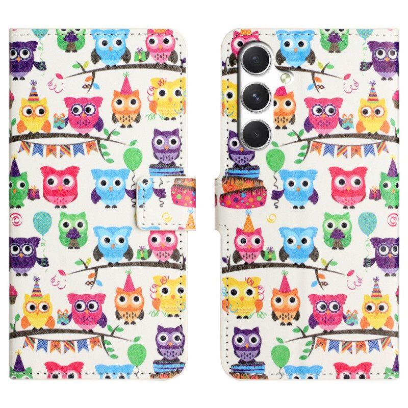 Folio-hoesje Samsung Galaxy S26 Uilenpatroon