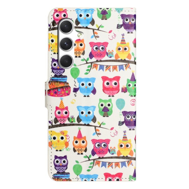 Folio-hoesje Samsung Galaxy S26 Uilenpatroon