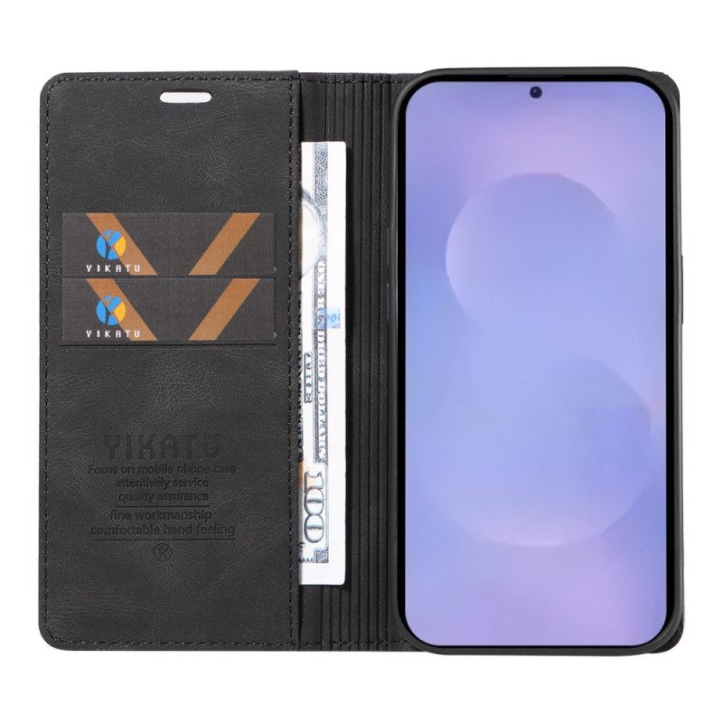 Folio-hoesje Samsung Galaxy S26 Yikatu Suède-effect