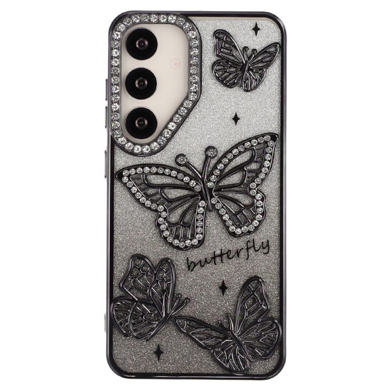 Hoesje Samsung Galaxy S26 3d-vlinders En Strass-steentjes