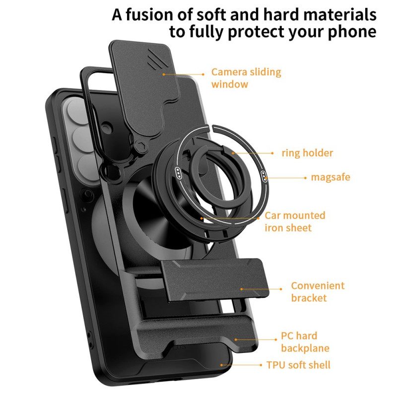 Hoesje Samsung Galaxy S26 Magnetische Opvouwbare Ringhouder En Camerabeschermer