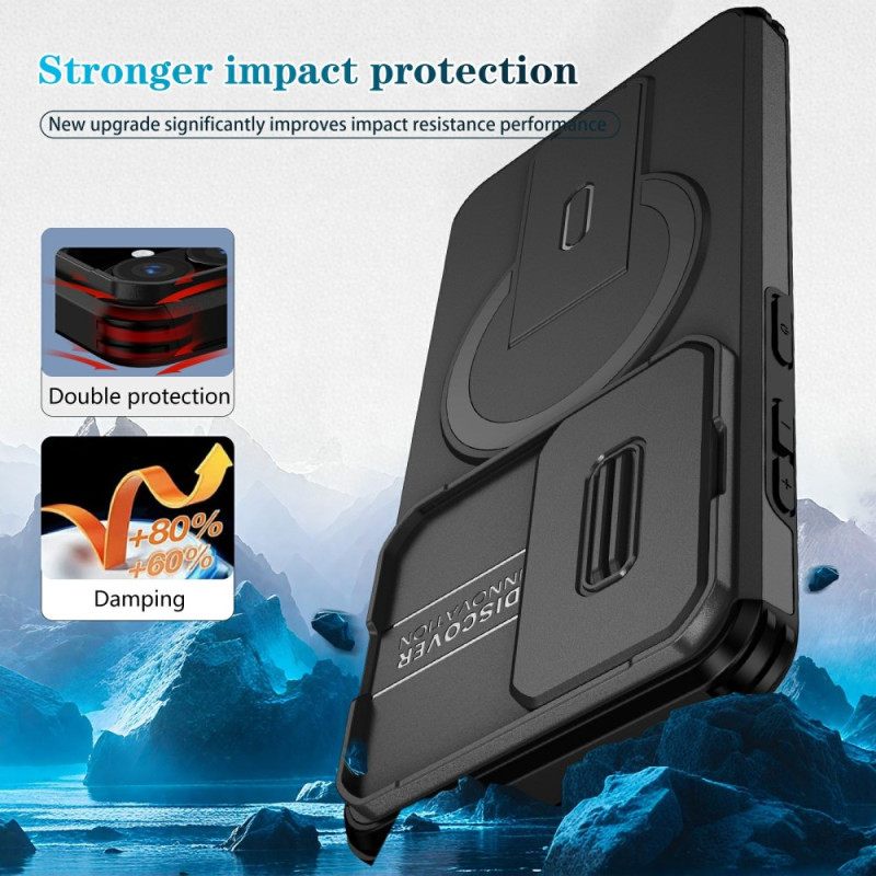 Hoesje Samsung Galaxy S26 Schuifbare Magnetische Standaard En Cameracover Bescherming Hoesje