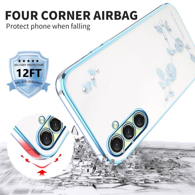 Hoesje Samsung Galaxy S26 Strass-steentjes En Bloemen Kadem Bescherming Hoesje