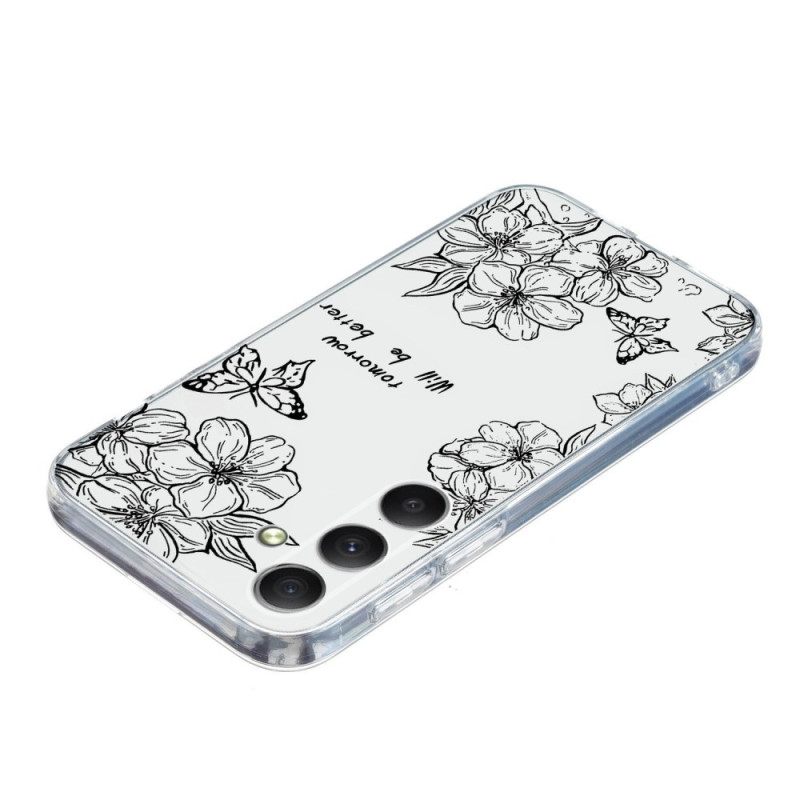 Hoesje Samsung Galaxy S26 Zwart Bloemenpatroon