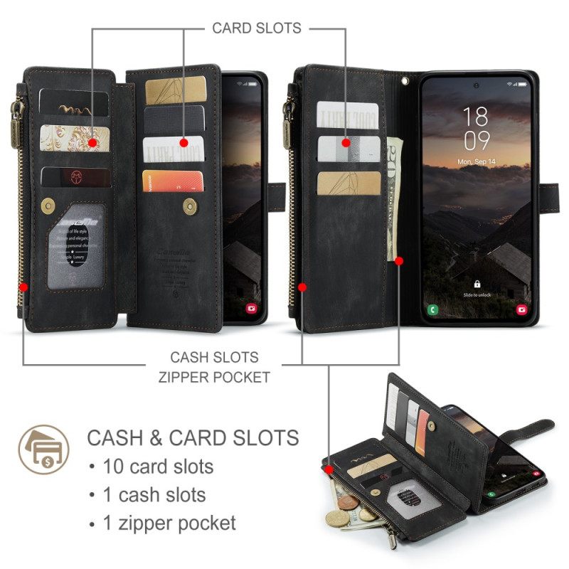 Leren Hoesje Samsung Galaxy S26 Caseme Suède-effect Bescherming Hoesje