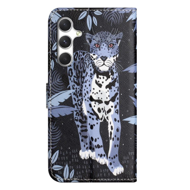 Leren Hoesje Samsung Galaxy S26 Elegante Luipaard Bescherming Hoesje