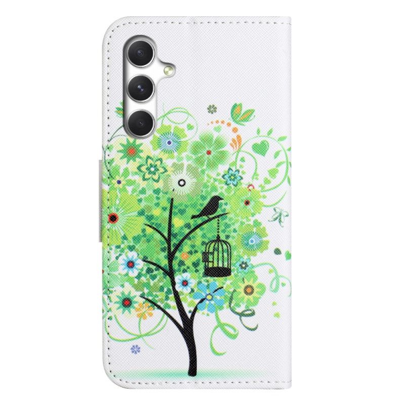 Leren Hoesje Samsung Galaxy S26 Groene Boom