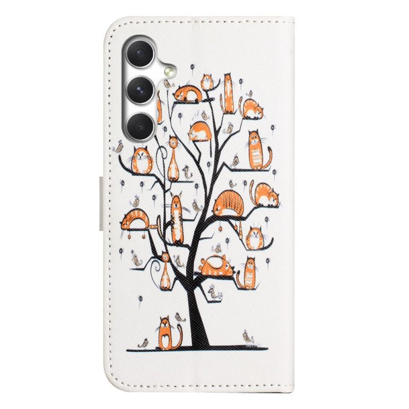 Leren Hoesje Samsung Galaxy S26 Katten En Boom Bescherming Hoesje