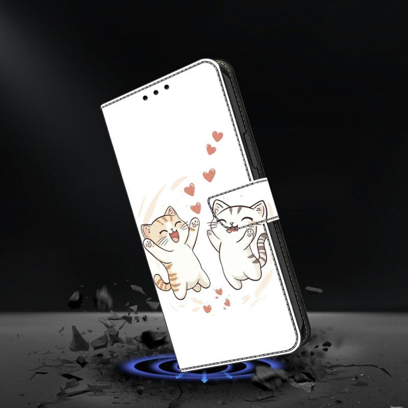 Leren Hoesje Samsung Galaxy S26 Liefde Voor Katten