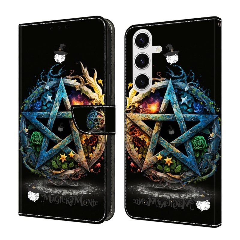 Leren Hoesje Samsung Galaxy S26 Pentagram Bescherming Hoesje