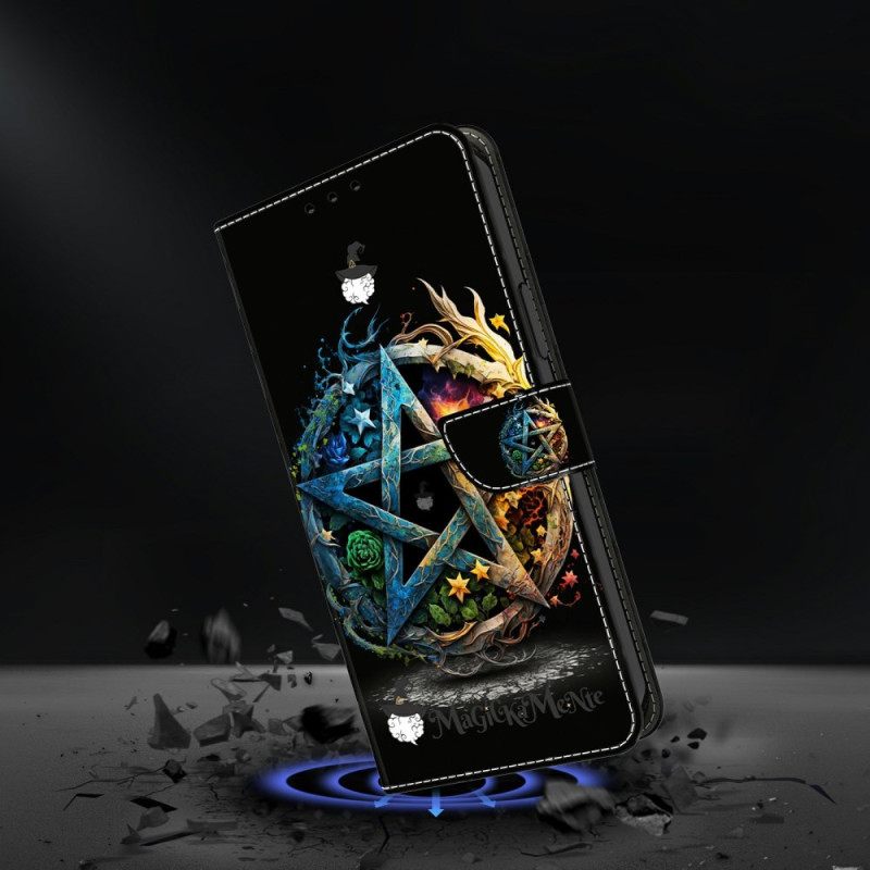 Leren Hoesje Samsung Galaxy S26 Pentagram Bescherming Hoesje