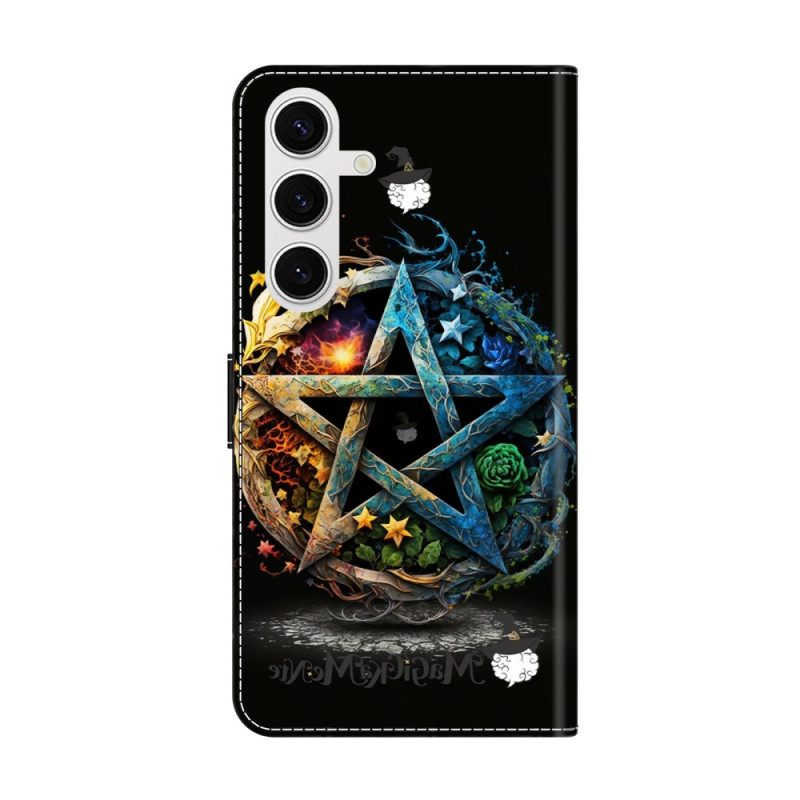 Leren Hoesje Samsung Galaxy S26 Pentagram Bescherming Hoesje